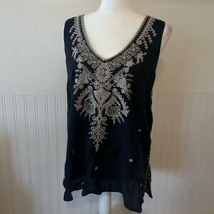Johnny Was Workshop Embroidered Sleeveless Tank Top